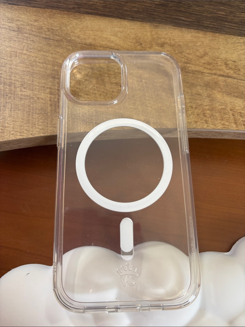 Velvet Caviar Clear Phone Case with White MagSafe Ring